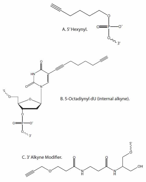 D-OLI12PS-Postsynth conj-F5 alkyne modifiers that can be used in click chemistry